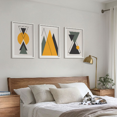 Set di quadri incorniciati Forme geometriche astratte