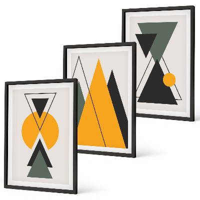 Set di quadri incorniciati Forme geometriche astratte