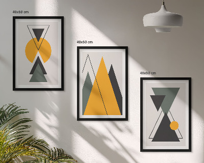 Set di quadri incorniciati Forme geometriche astratte