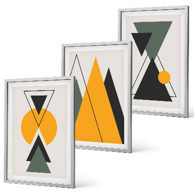 Set di quadri incorniciati Forme geometriche astratte