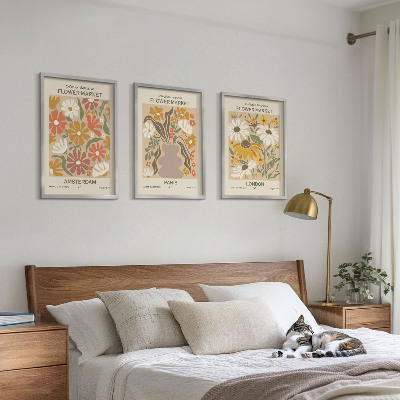 Composizione di quadri Motivi floreali Amsterdam Parigi Londra