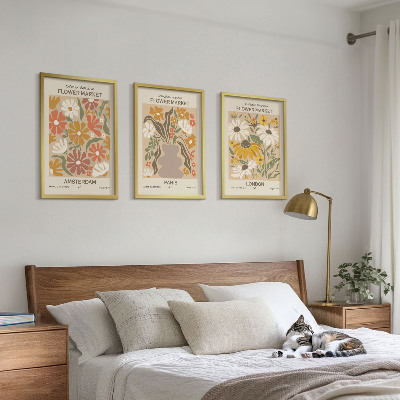 Composizione di quadri Motivi floreali Amsterdam Parigi Londra