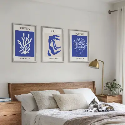 Set di quadri incorniciati con poster astratti di Matisse