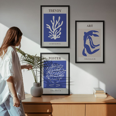 Set di quadri incorniciati I poster astratti di Matisse