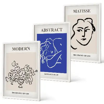 Set di 3 quadri con i manifesti moderni di Matisse