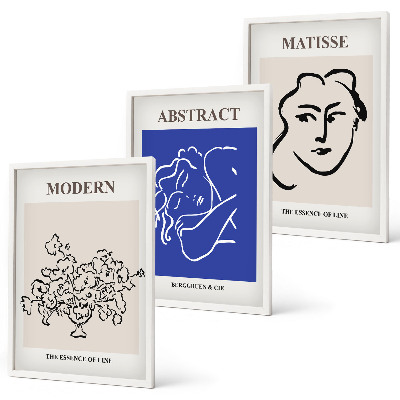 Set di 3 quadri I manifesti moderni di Matisse