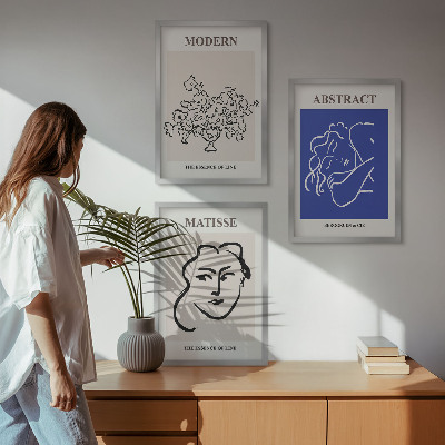 Set di 3 quadri I manifesti moderni di Matisse