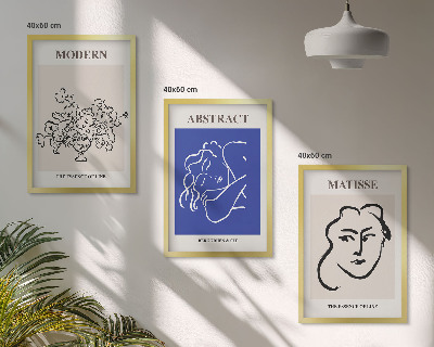 Set di 3 quadri I manifesti moderni di Matisse