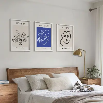 Set di 3 quadri con i manifesti moderni di Matisse
