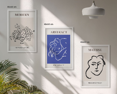 Set di 3 quadri I manifesti moderni di Matisse