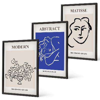 Set di 3 quadri I manifesti moderni di Matisse