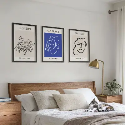 Set di 3 quadri con i manifesti moderni di Matisse