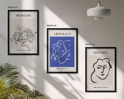 Set di 3 quadri I manifesti moderni di Matisse