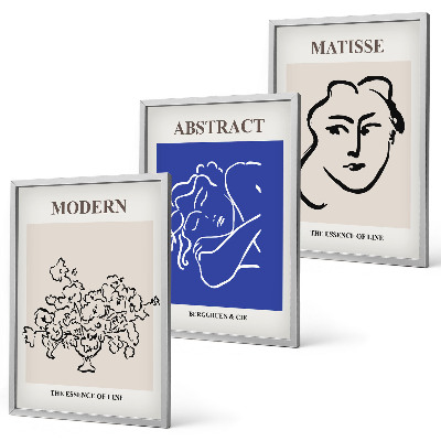 Set di 3 quadri I manifesti moderni di Matisse