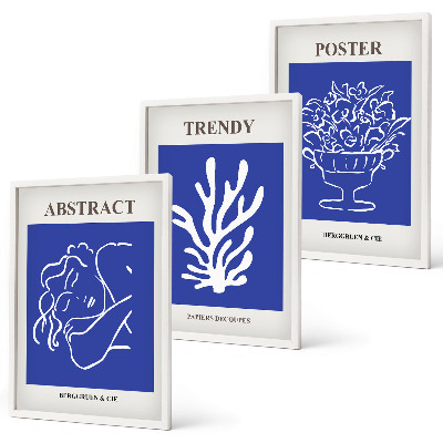 Composizione di quadri Eleganti poster blu