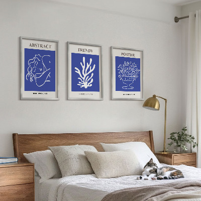 Composizione di quadri Eleganti poster blu