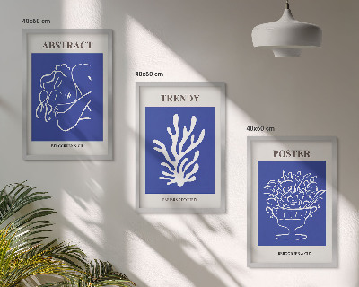 Composizione di quadri Eleganti poster blu