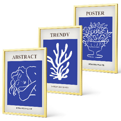 Composizione di quadri Eleganti poster blu
