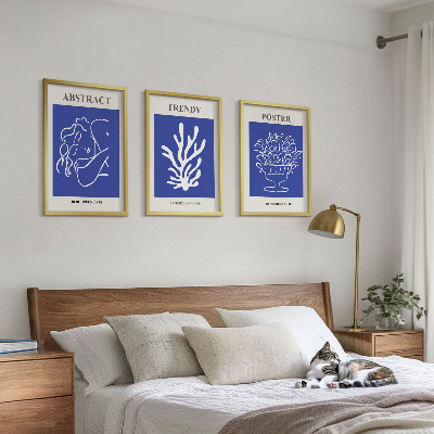 Composizione di quadri Eleganti poster blu