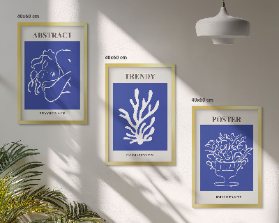Composizione di quadri Eleganti poster blu