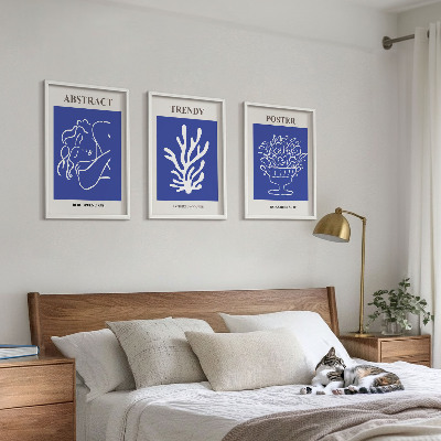 Composizione di quadri Eleganti poster blu