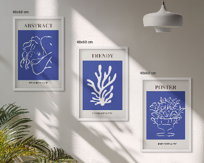 Composizione di quadri Eleganti poster blu