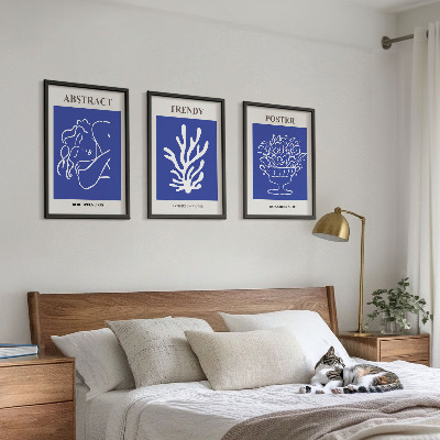 Composizione di quadri Eleganti poster blu