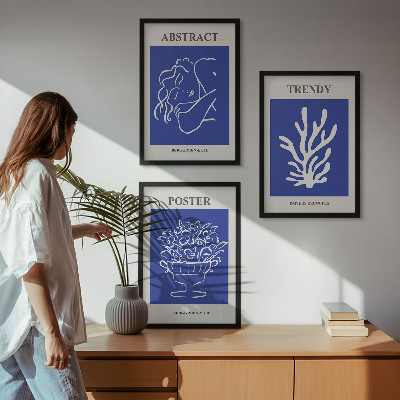 Composizione di quadri Eleganti poster blu