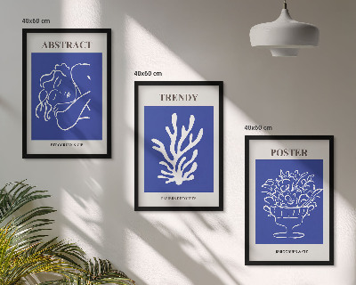 Composizione di quadri Eleganti poster blu