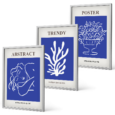 Composizione di quadri Eleganti poster blu