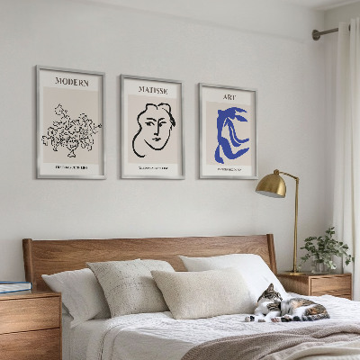 Set di 3 quadri Poster astratti minimalisti