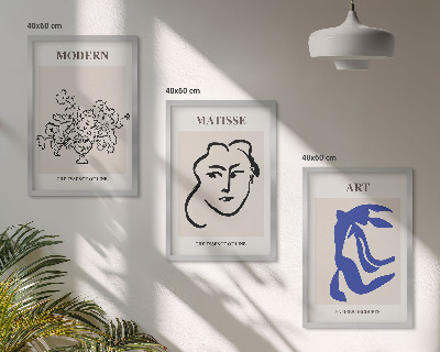Set di 3 quadri Poster astratti minimalisti