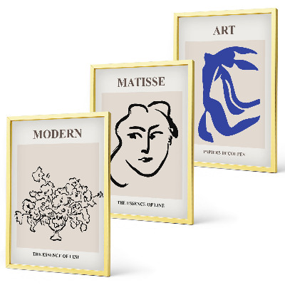 Set di 3 quadri Poster astratti minimalisti