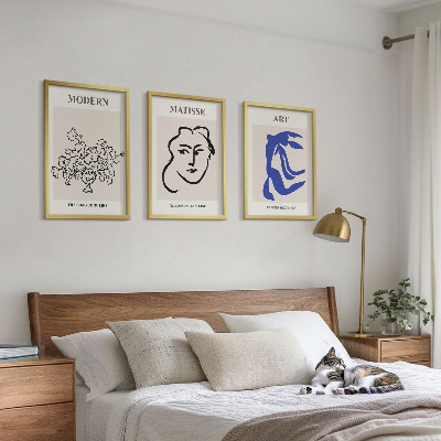 Set di 3 quadri Poster astratti minimalisti