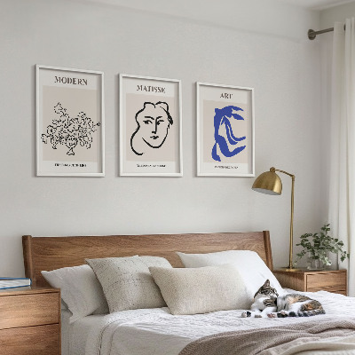 Set di 3 quadri Poster astratti minimalisti