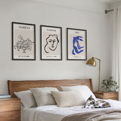 Set di 3 quadri Poster astratti minimalisti
