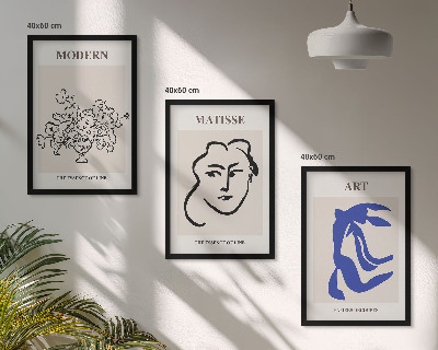 Set di 3 quadri Poster astratti minimalisti