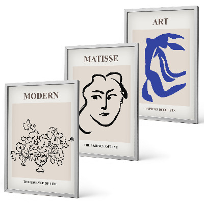 Set di 3 quadri Poster astratti minimalisti