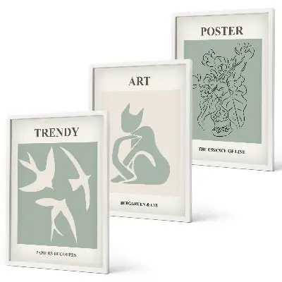 Composizione di quadri con eleganti illustrazioni di Matisse