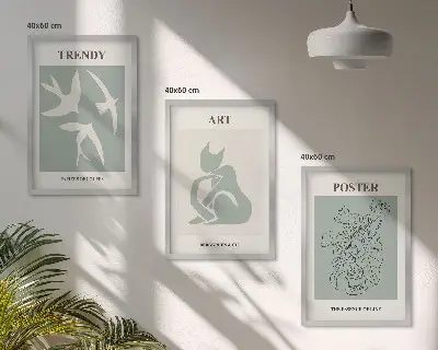 Composizione di quadri con eleganti illustrazioni di Matisse