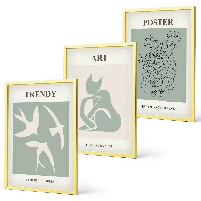 Composizione di quadri con eleganti illustrazioni di Matisse