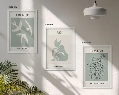 Composizione di quadri con eleganti illustrazioni di Matisse