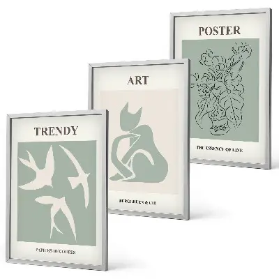 Composizione di quadri con eleganti illustrazioni di Matisse