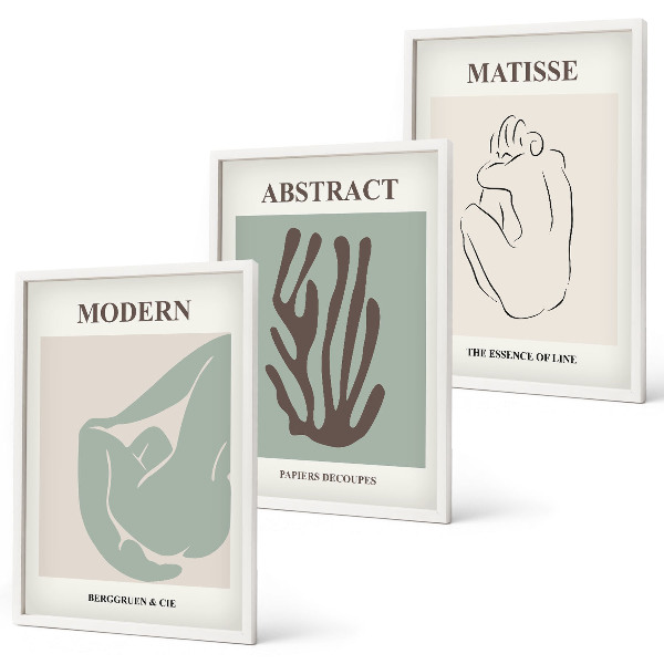Set di quadri incorniciati Gli eleganti dipinti astratti di Matisse