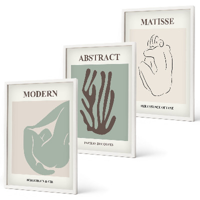 Set di quadri incorniciati Gli eleganti dipinti astratti di Matisse