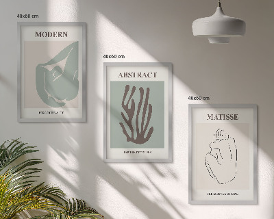 Set di quadri incorniciati Gli eleganti dipinti astratti di Matisse
