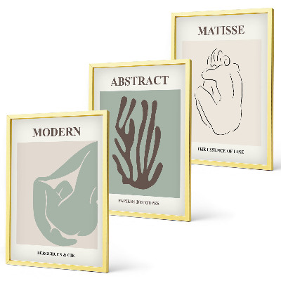 Set di quadri incorniciati Gli eleganti dipinti astratti di Matisse
