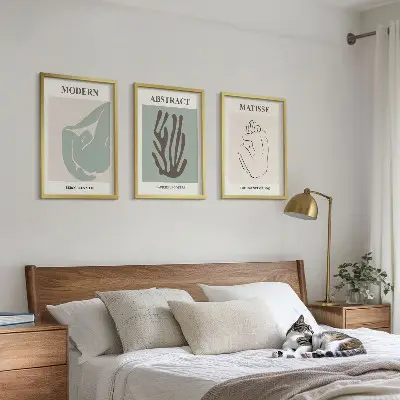 Set di quadri incorniciati con eleganti dipinti astratti di Matisse