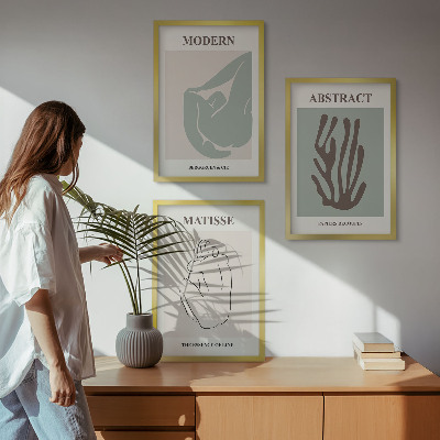 Set di quadri incorniciati Gli eleganti dipinti astratti di Matisse
