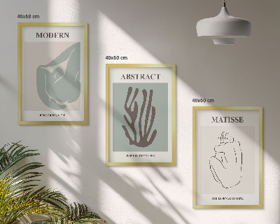 Set di quadri incorniciati Gli eleganti dipinti astratti di Matisse
